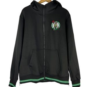NBW/NWOT Boston Celtics Zip-Up with Mesh Embellishment Hoodie & Side Zippers